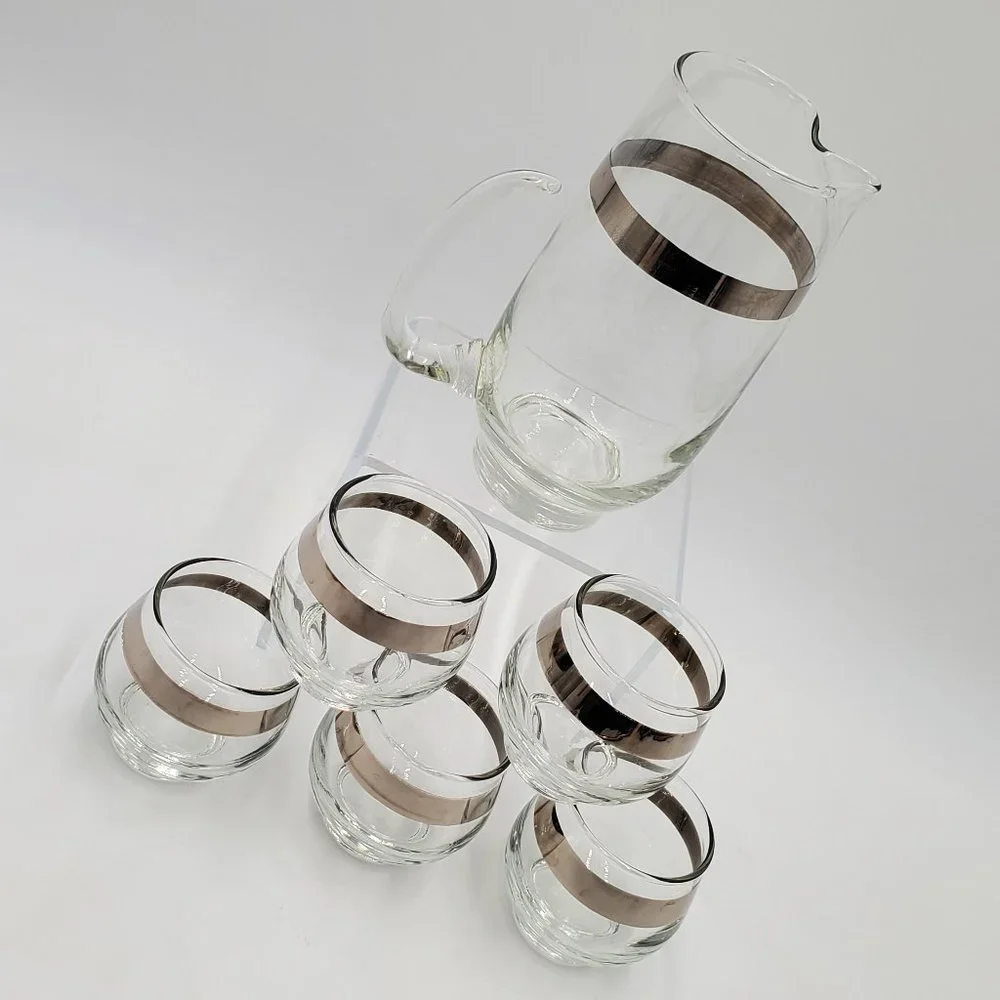 Libbey Silver Band Roly Poly Barware Set - Picture 15 of 16